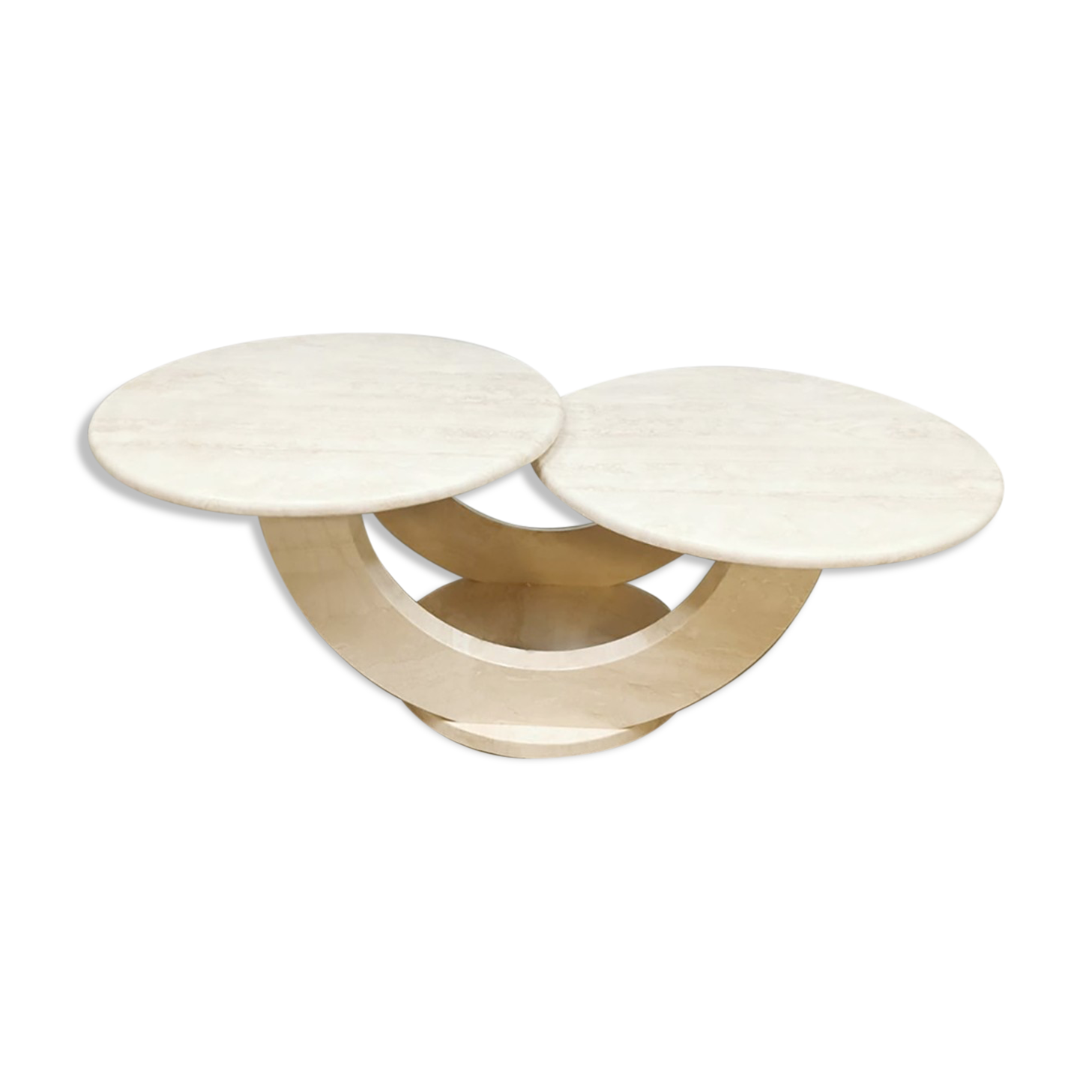 Table basse travertin « duo table top »