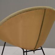 Fauteuil en velours en forme de cercle, années 1950