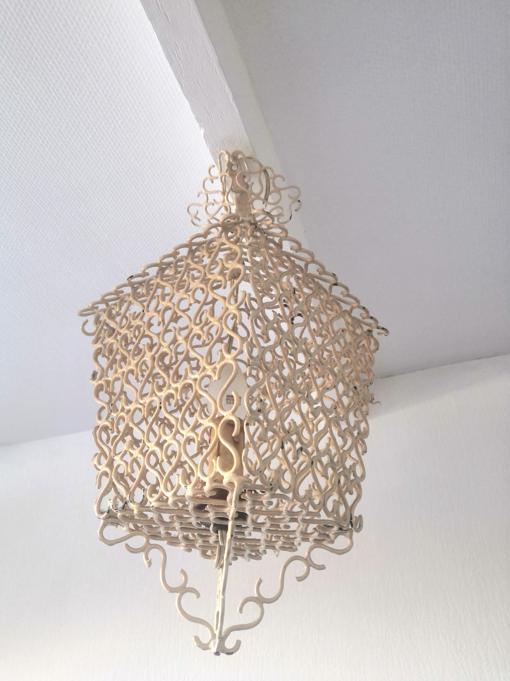 Lantern suspension in metal hooks design 50s - 60s