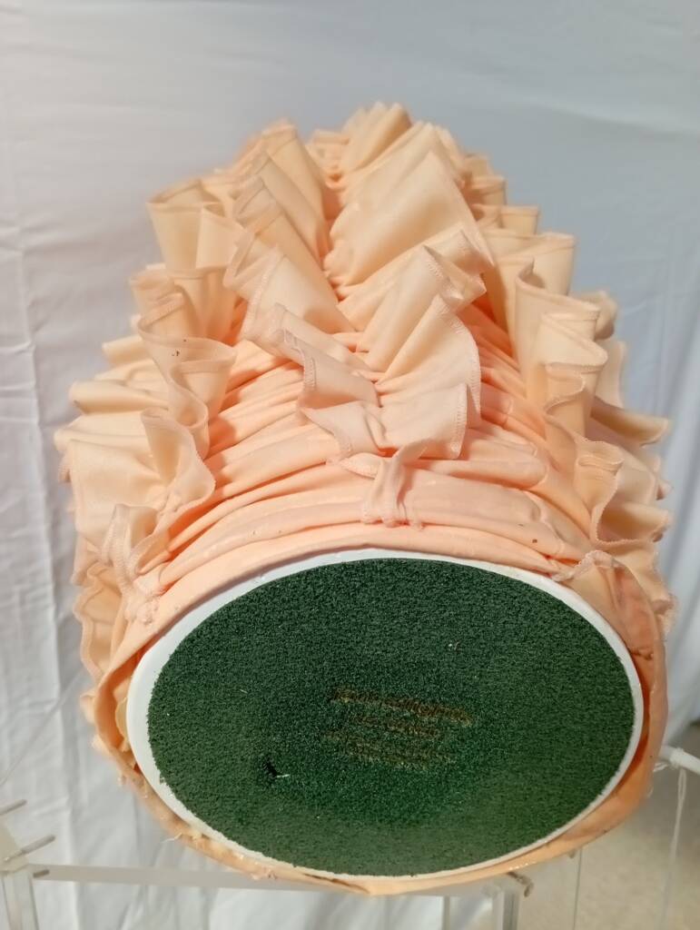 Large Jannalights draped fabric lamp from the 70s