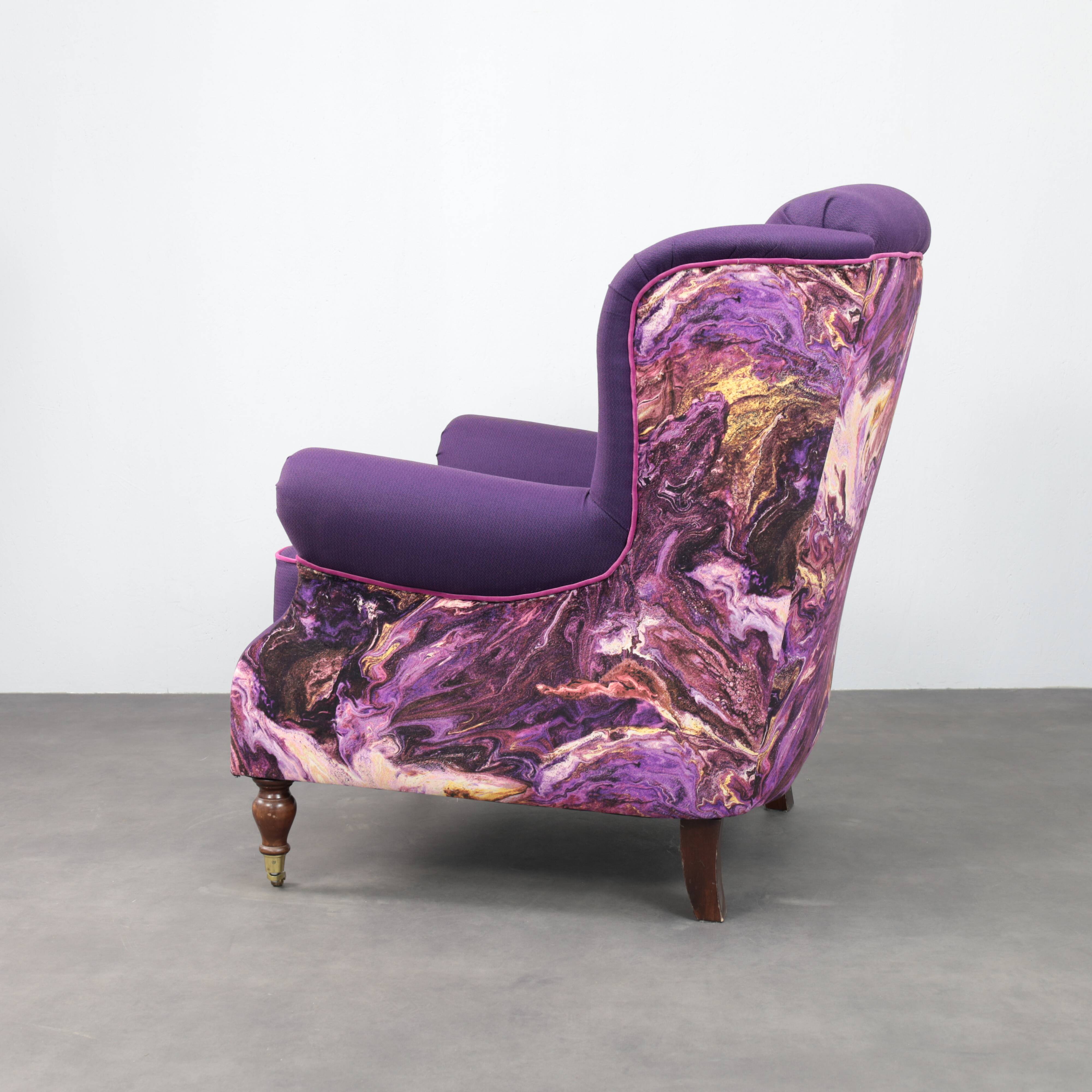 Classic wing chair in the style of Howard & Sons, 1960s