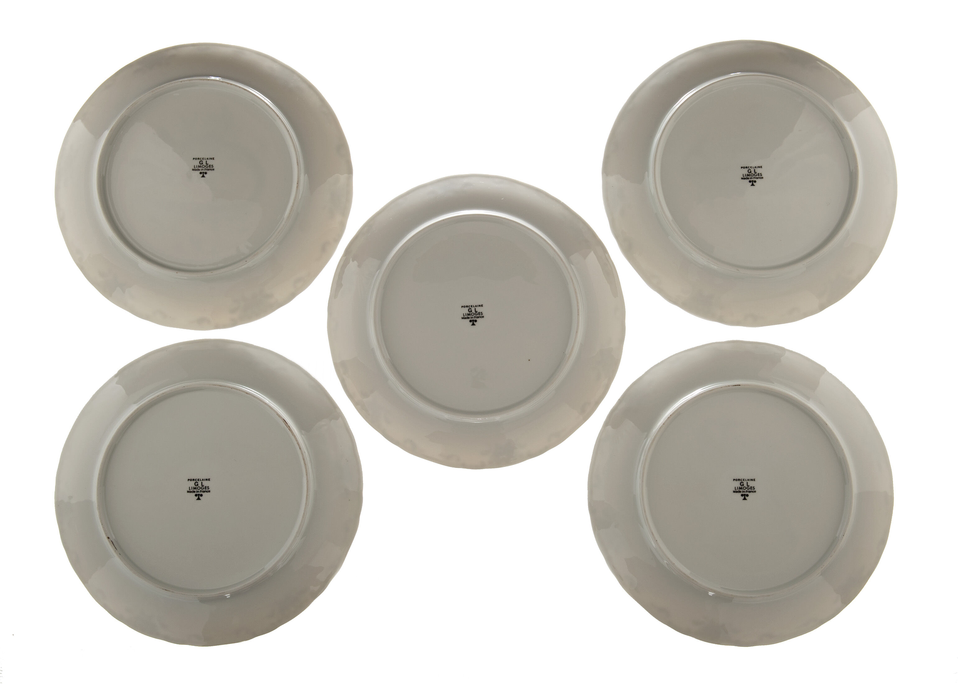 Vintage GL Limoges porcelain fish service