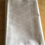 White damask tablecloth