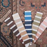 Vintage Turkish Oushak Handwoven Rug 97x417 cm