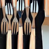 Stainless steel and Bakelite dessert cutlery
