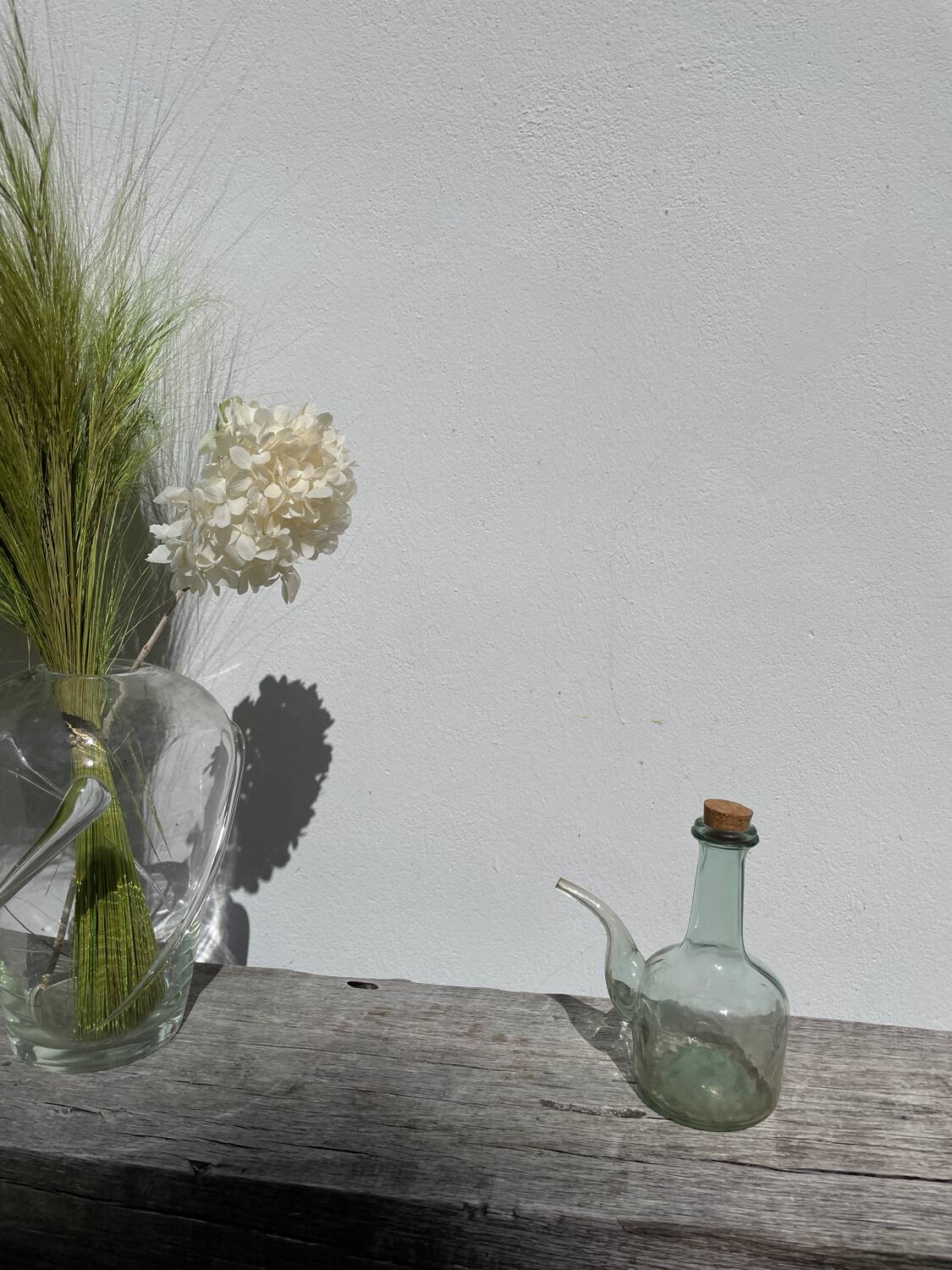 Antique glass oil cruet