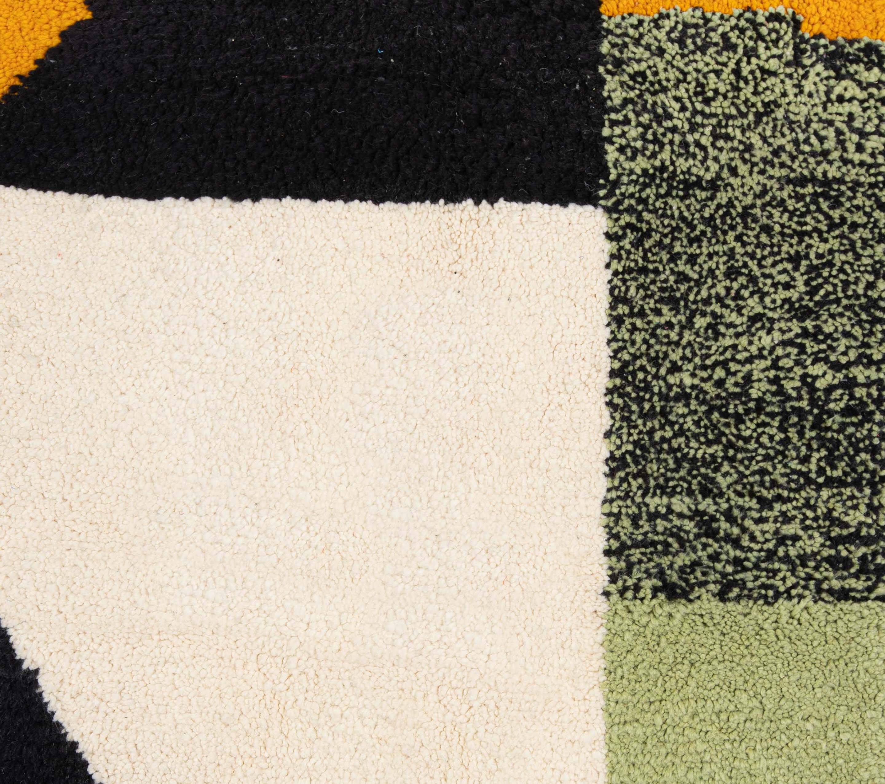 Berber carpet beni urain with colored parts 150 x 110 cm