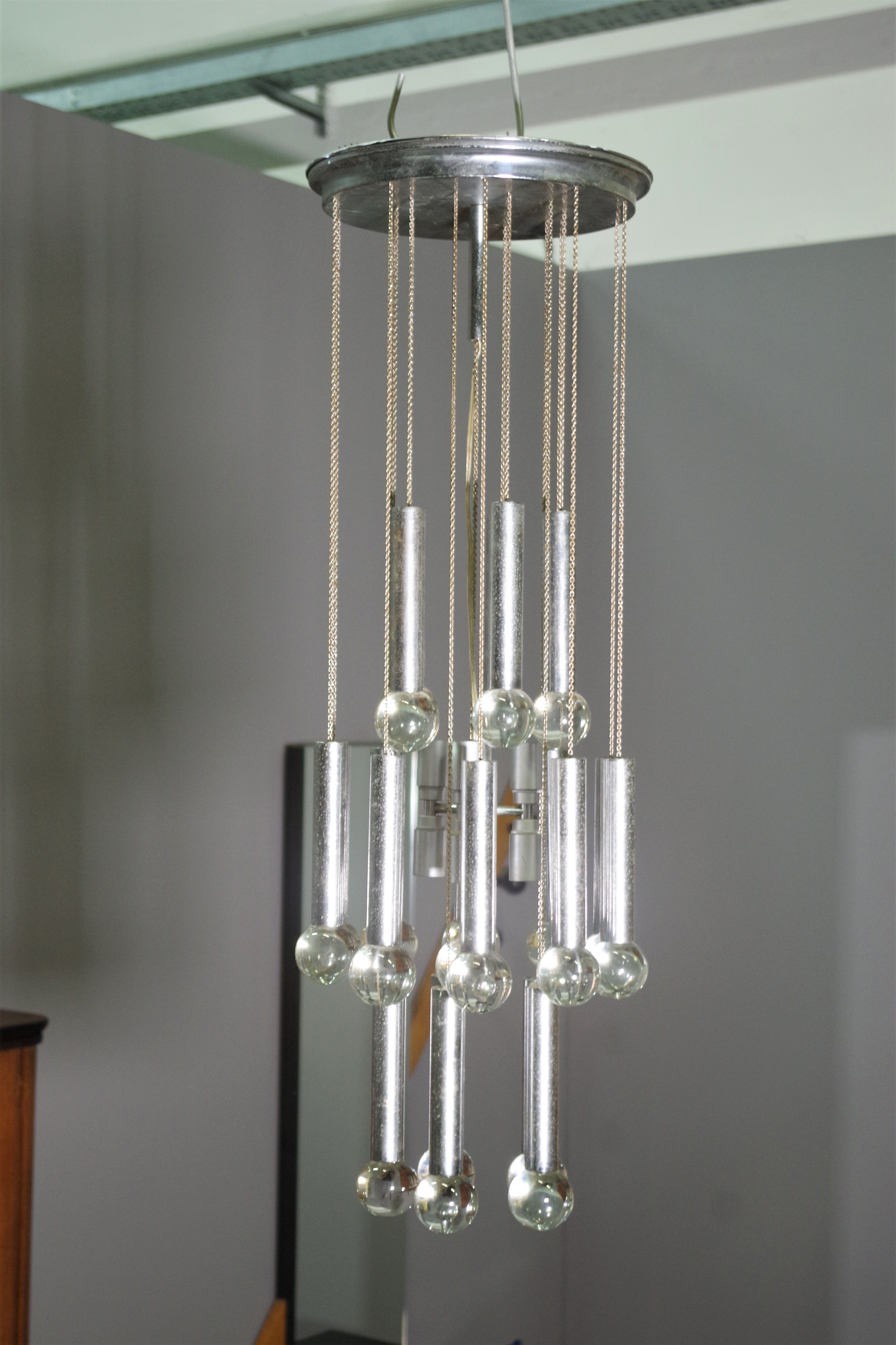 Pendant chandelier by Gaetano Sciolari, 70s