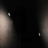 Wall sconce with two chrome lights from the 70s