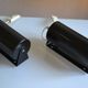 Pair of vintage Ikea 1980s Typ V 413 black wall lamps