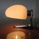 Wall lamps in chromed metal and opaline glass