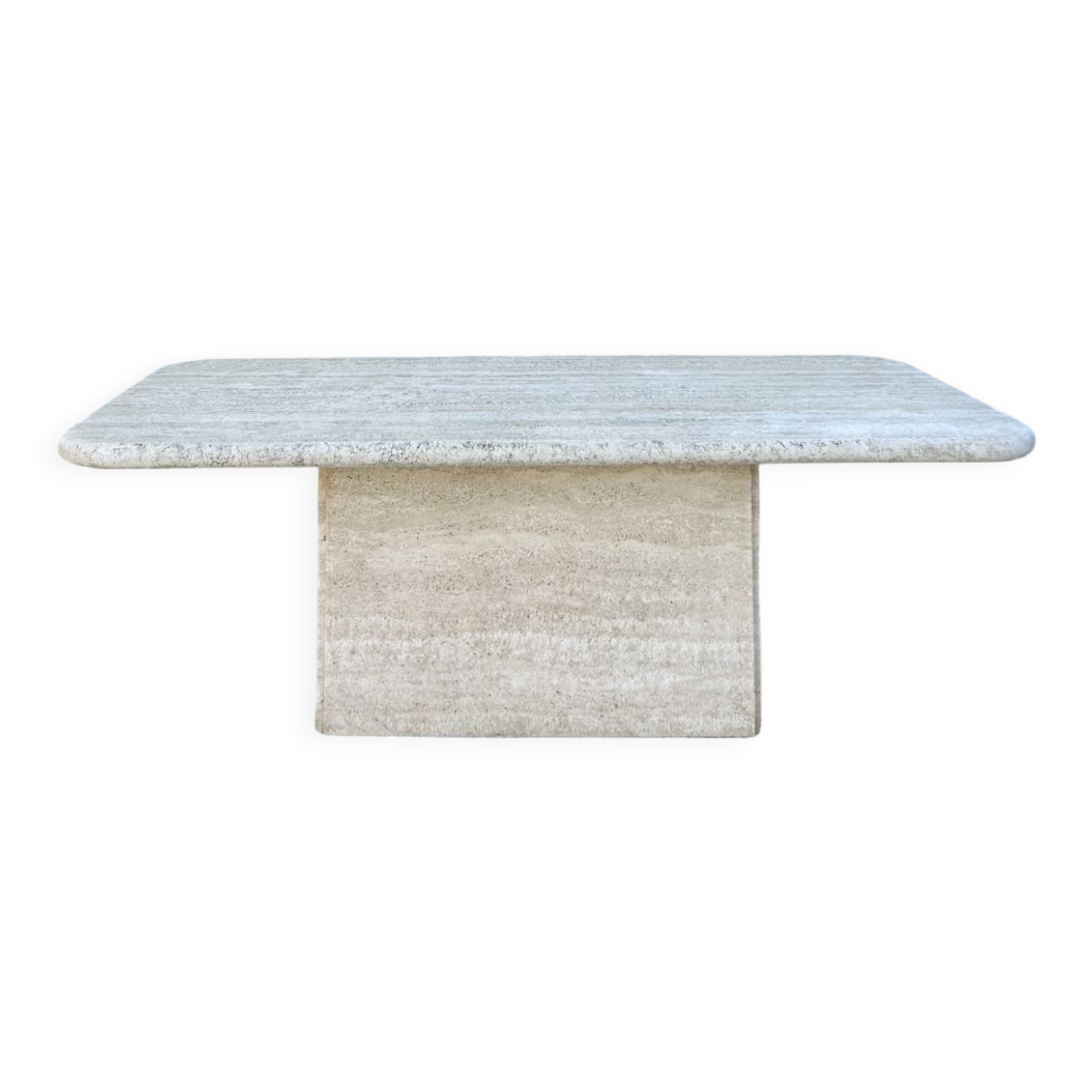 Travertine coffee table