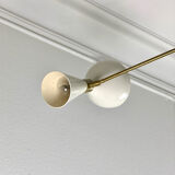 Asymmetric Italian Brass Ceiling Lamp  Style, 1950s Mid-Century
