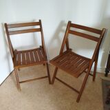 Pair of vintage folding chairs