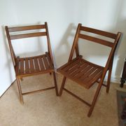 Pair of vintage folding chairs