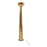 Lampadaire en laiton martelé, style torchère, Italie