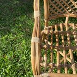Pair of rattan armchairs
