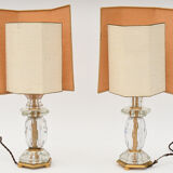 Pair of glass lamps