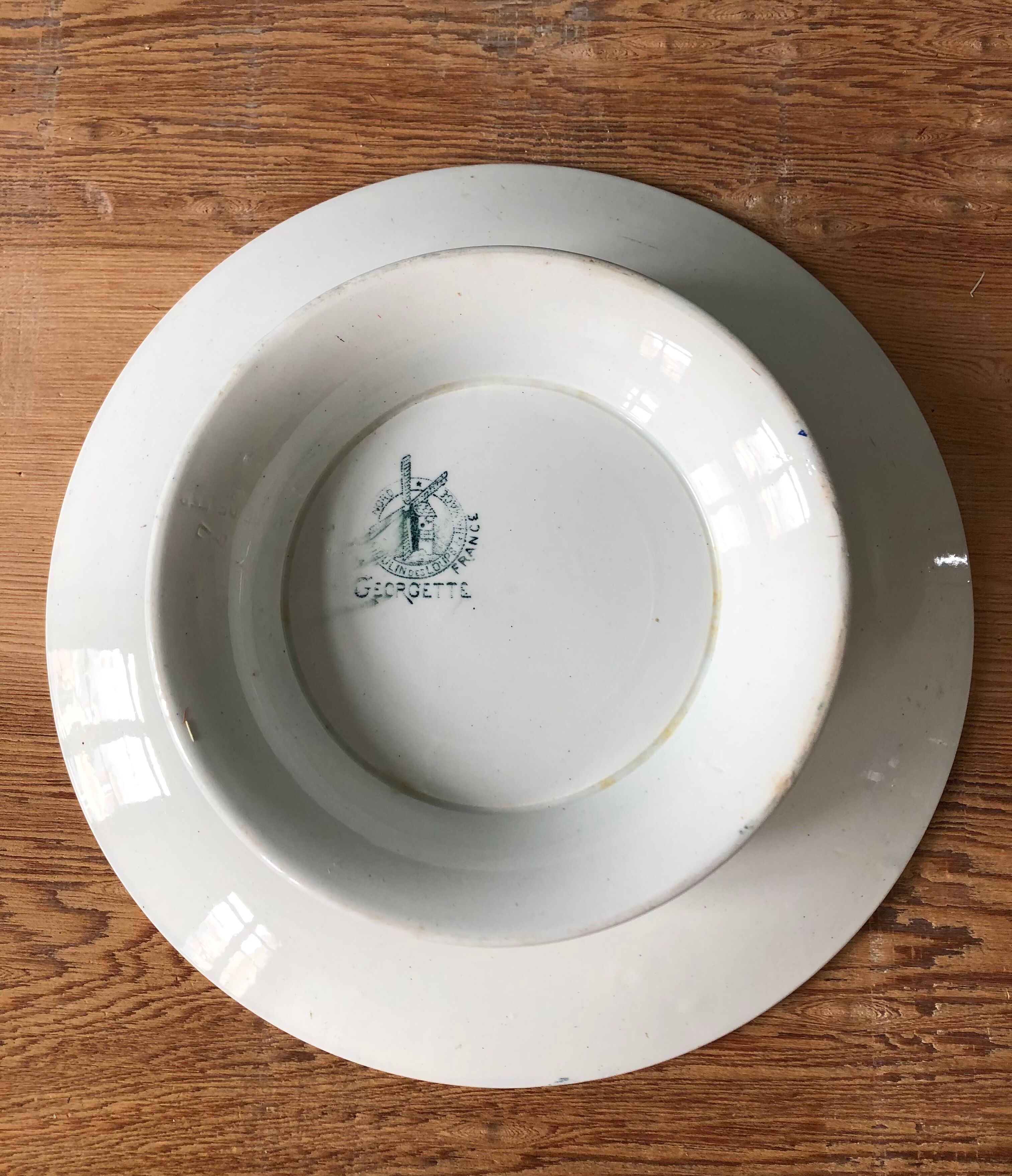 Old compotier dish 19th Mill of Wolves model Georgette