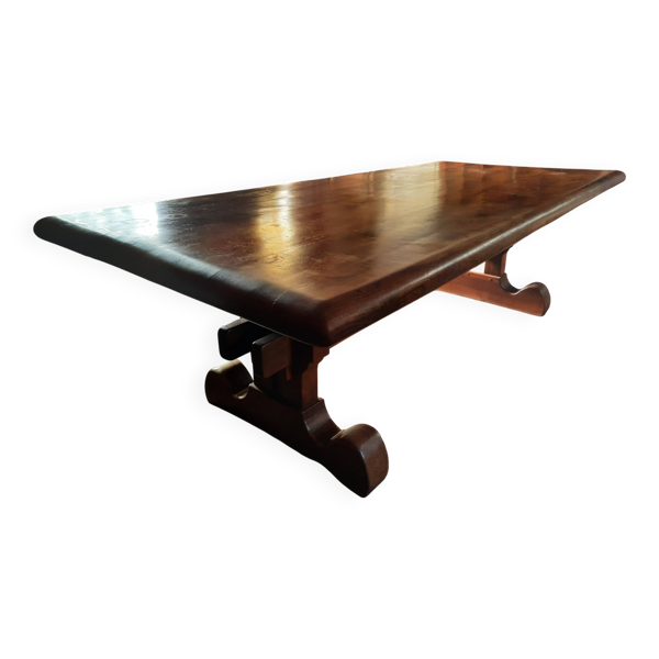 Table monastère en orme massif – grand format (260 x 118 cm)