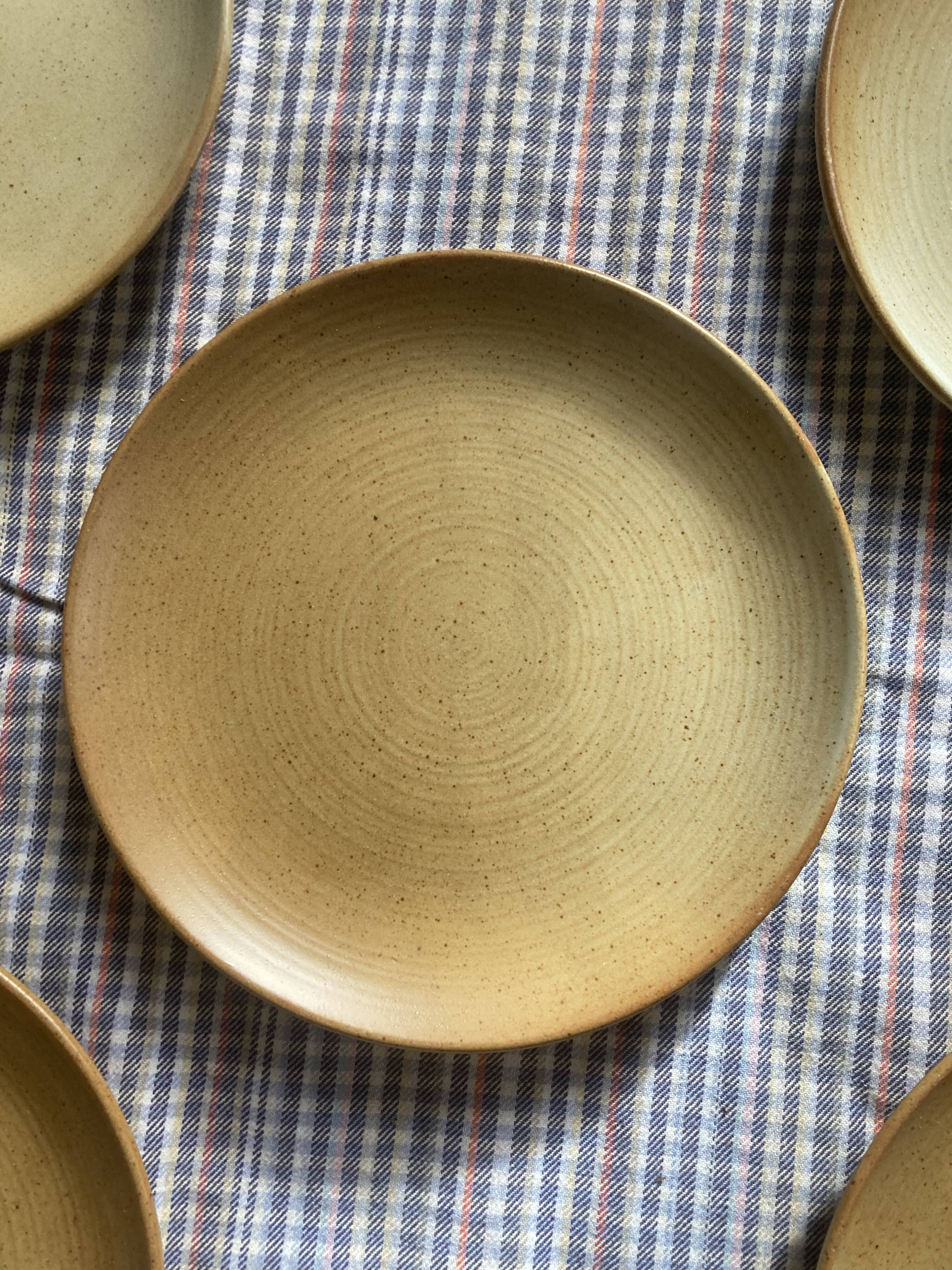 5 stoneware dessert plates from CNP village