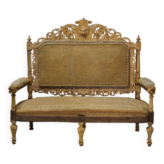 Old oak sofa 19th century