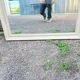 Miroir peint en gris, style Louis Philippe