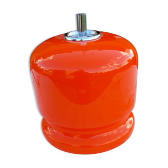 Vintage lamp of the 70s in orange opaline