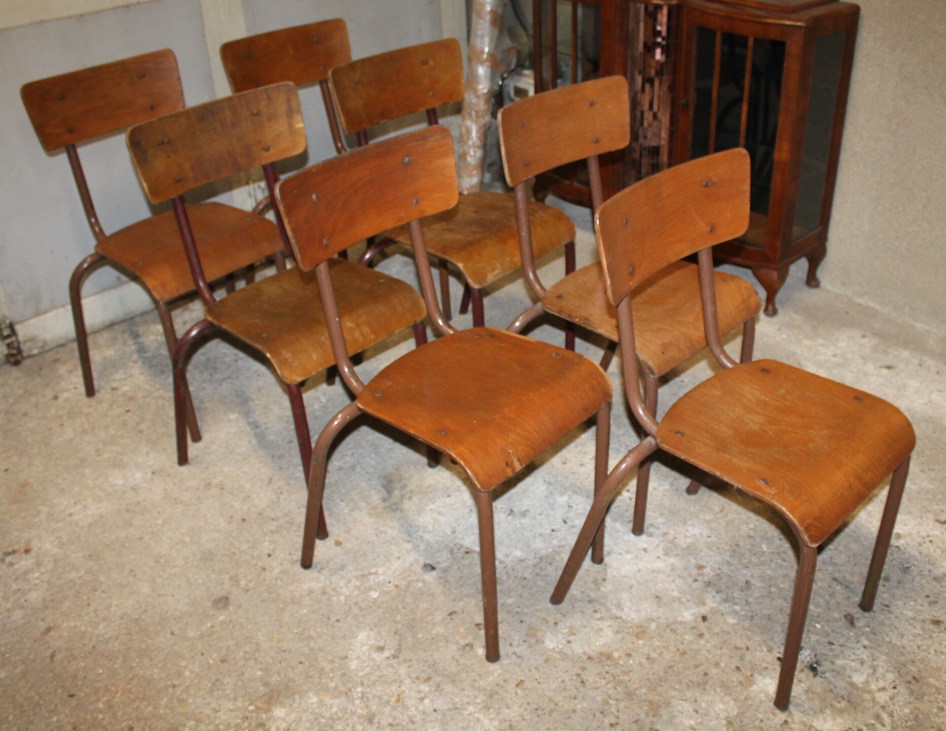 Set of 7 chairs Mullca