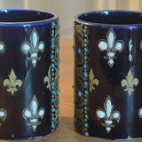 Pair of ancient enamelled ceramic pyrogens