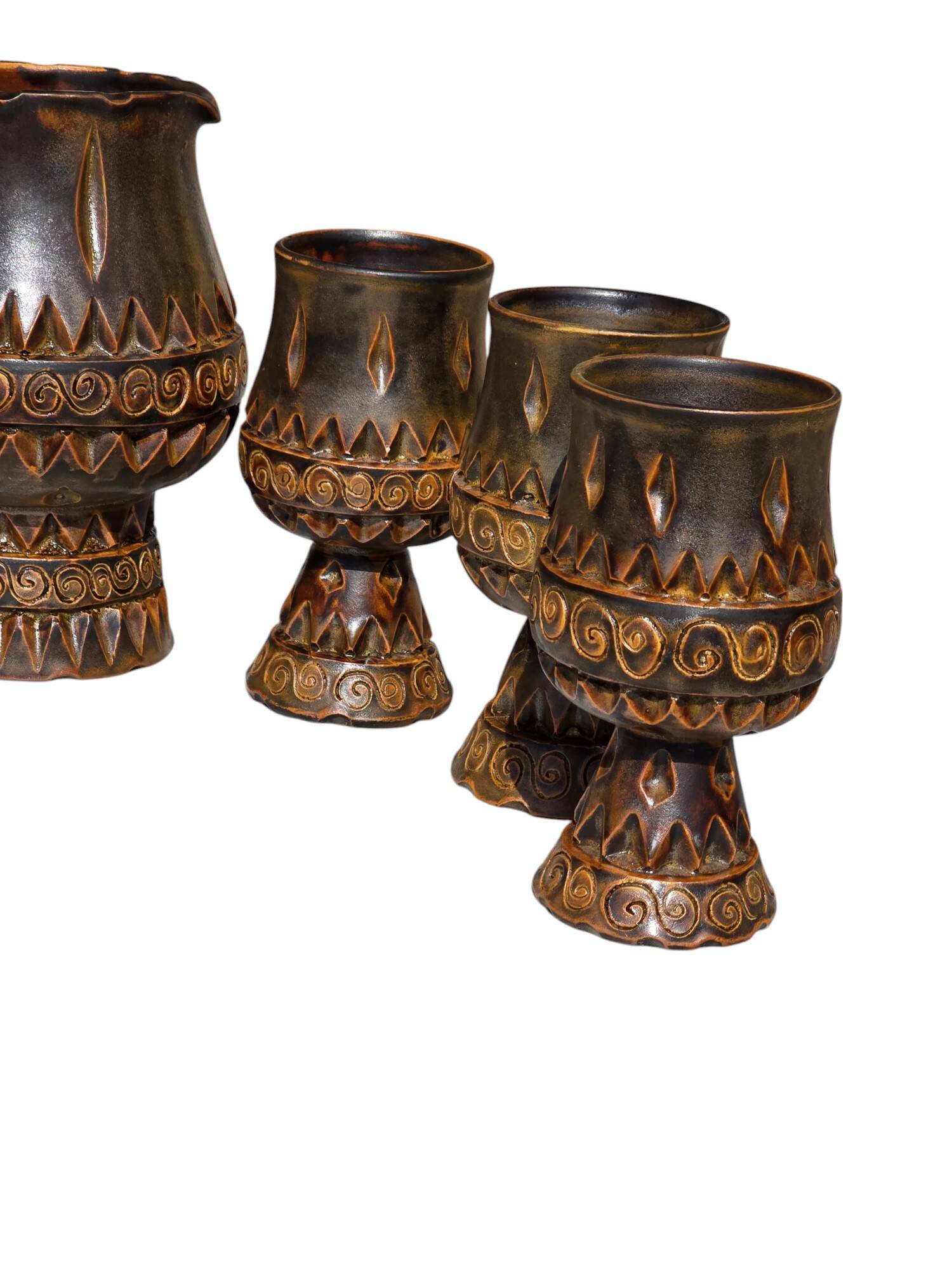 Orangeade service Vallauris Huguette & Marius Bessone 1950