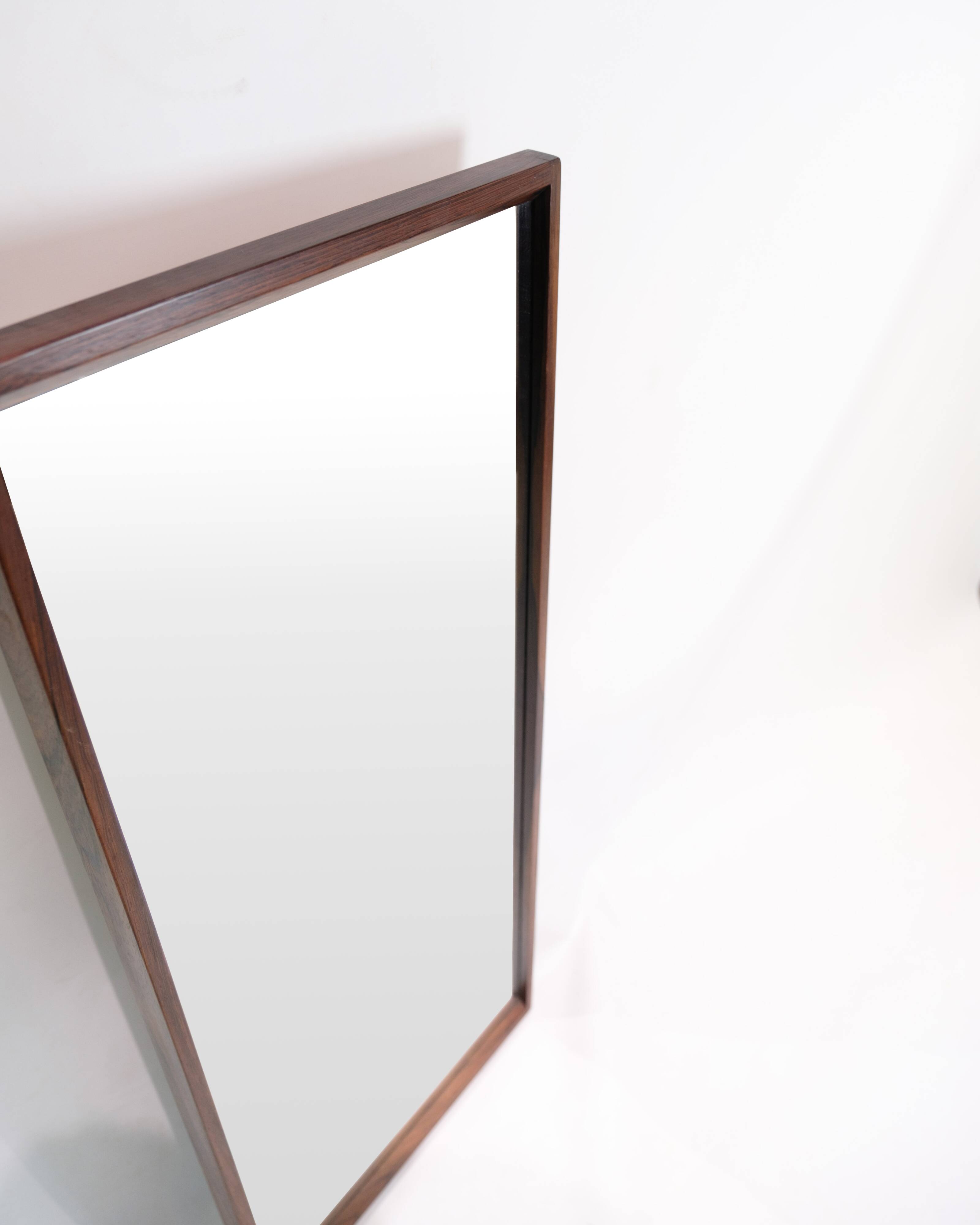 Mirror Made With Frame Of Rosewood By Aksel Kjersgaard For Odder From 1960s