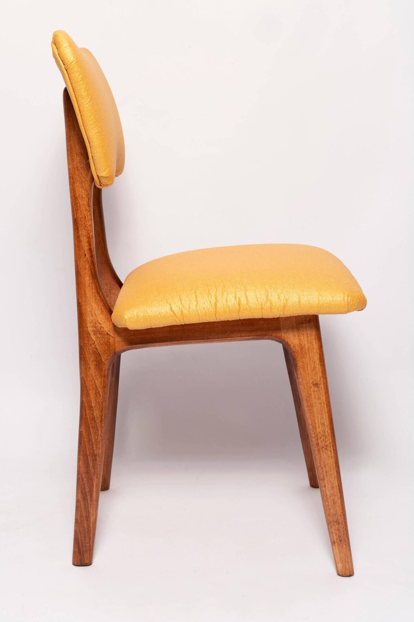 Mid-Century Butterfly Dining Chair, Vegan Pineapple Leather, Europe, 1960s