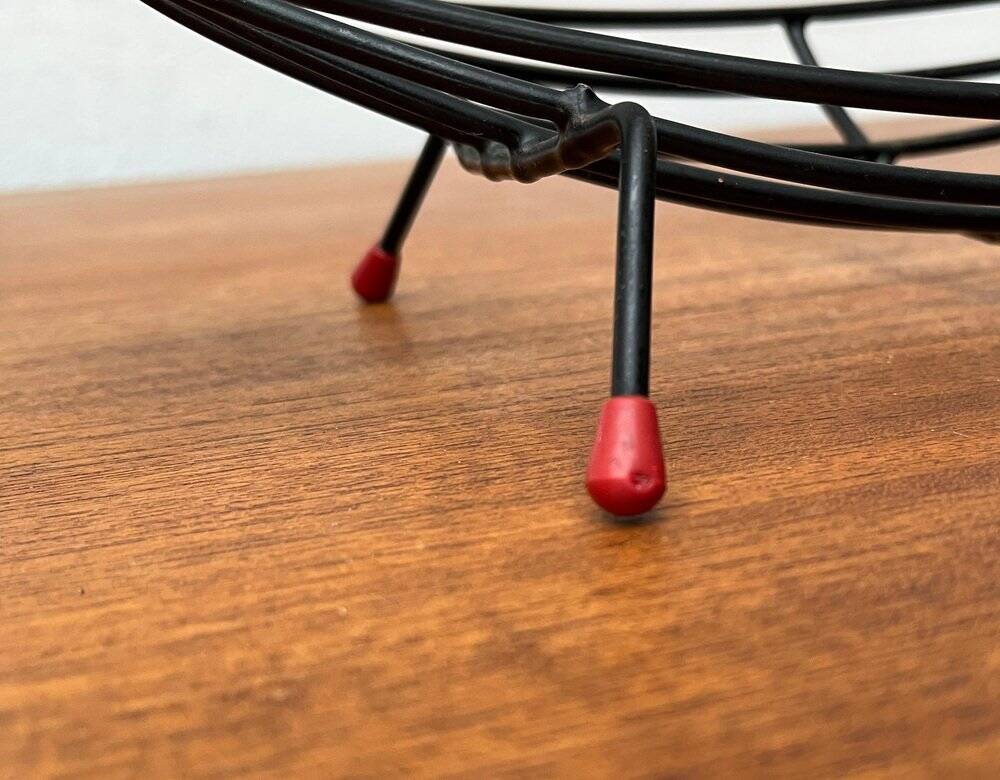 Mid-Century String Fruit Bowl with Teak Handle, 1960s
