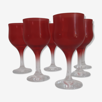 Lot de 6 verres à vin rouge