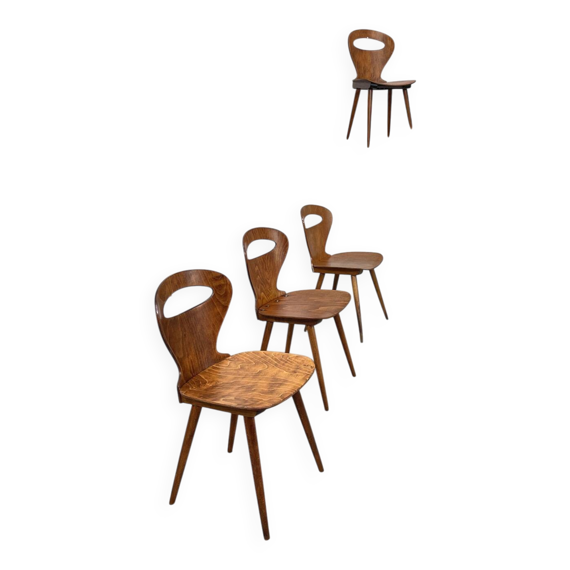 4 Baumann chairs 1960