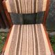 Vintage Scandinavian chairs in fabric and wooden footing.