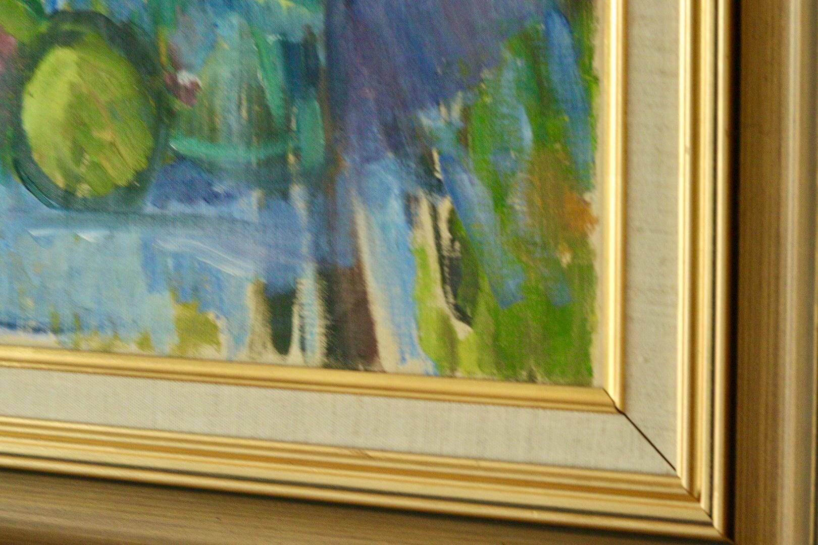 Nature morte originale sur toile du milieu du siècle – Wilgot Olsson