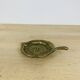 Vintage leaf gold brass candle holder