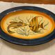 Plat ovale, terre cuite vernissée, 40 cm