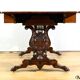 Table, bureau à volets en palissandre massif, époque Restauration, début XIXème