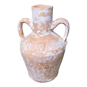 Terracotta amphora vase