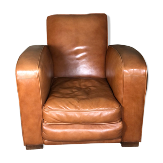 Club chair in camel leather, 1970