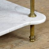 Antique wash stand in brass and marble, circa 1880