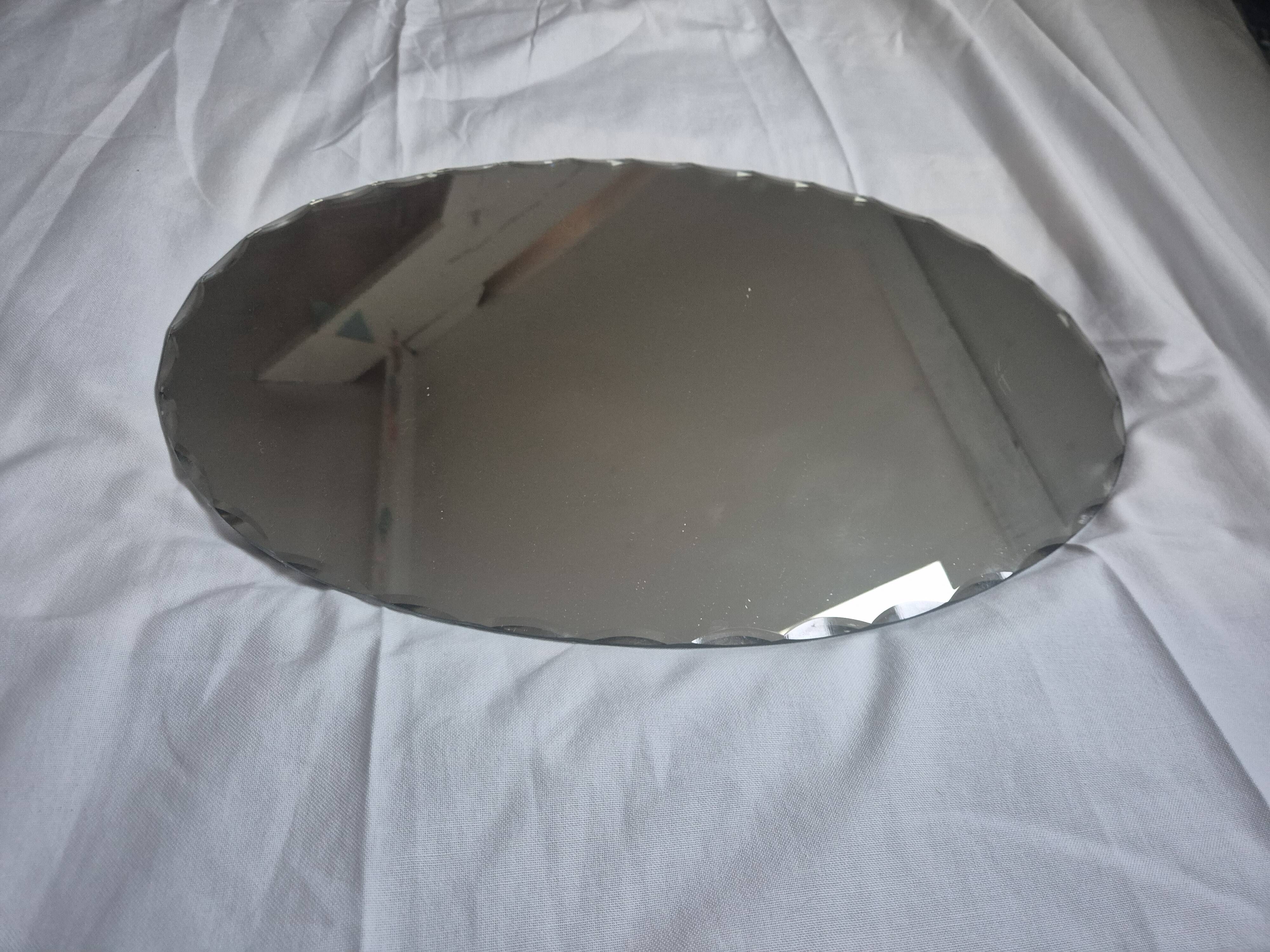 vintage oval mirror with bevelled edge
