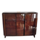 Armoire d'époque Art Deco plaqué palissandre laqué marron foncé