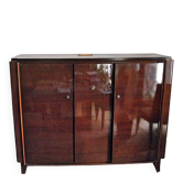 Armoire d'époque Art Deco plaqué palissandre laqué marron foncé