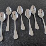 Guy Degrenne, France - Series of 7 mocha spoons - Stainless steel - Verlaine mirror model