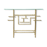 Brass console by Henri Fernandez