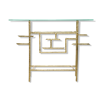 Brass console by Henri Fernandez